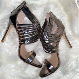 Steve Madden Metallic Silver Heels